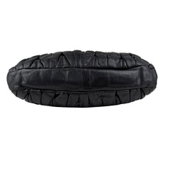 Miu Miu Black Matelasse Lambskin Leather Coffer Hobo Bag