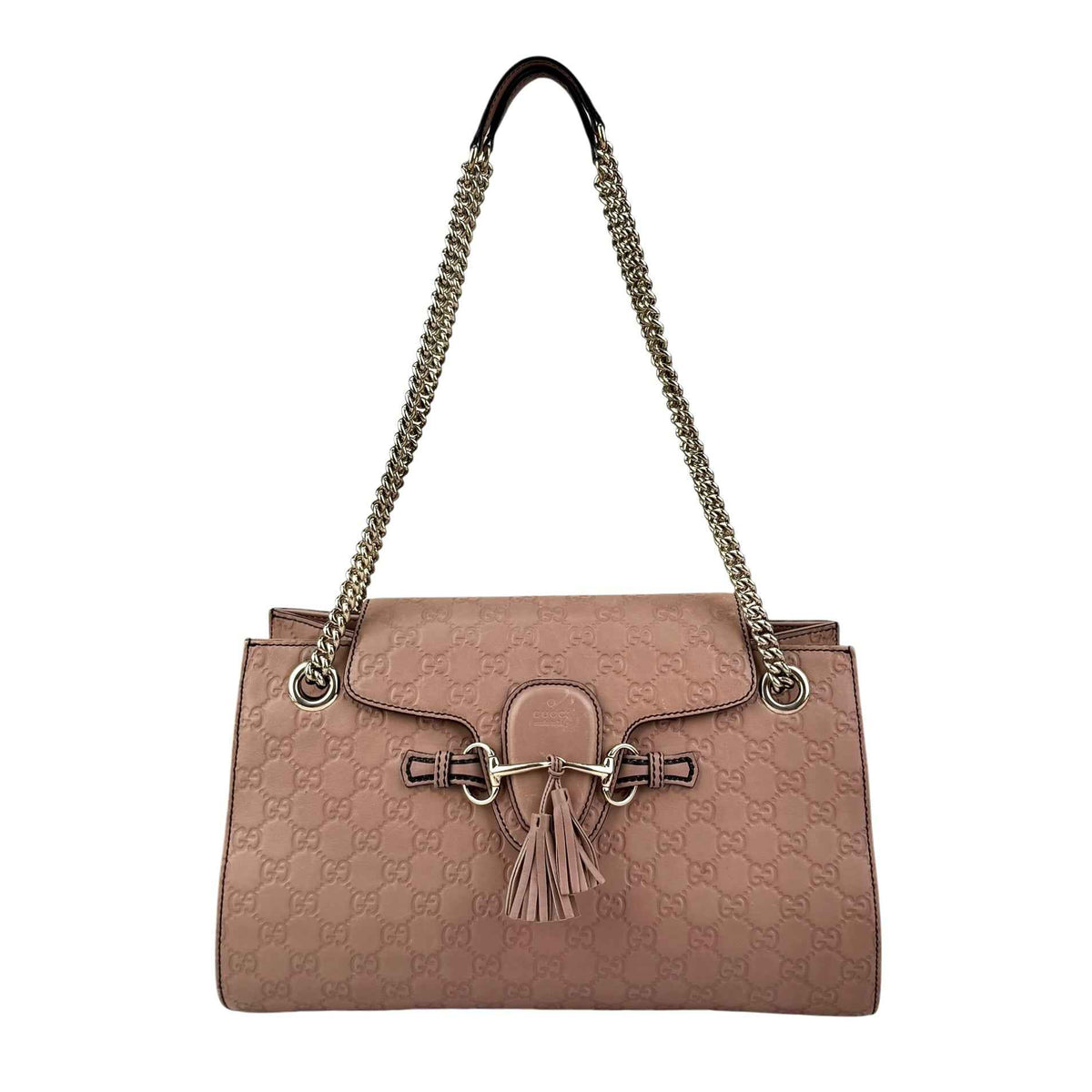 Gucci Camelia Guccissima Leather Emily Chain Shoulder Bag