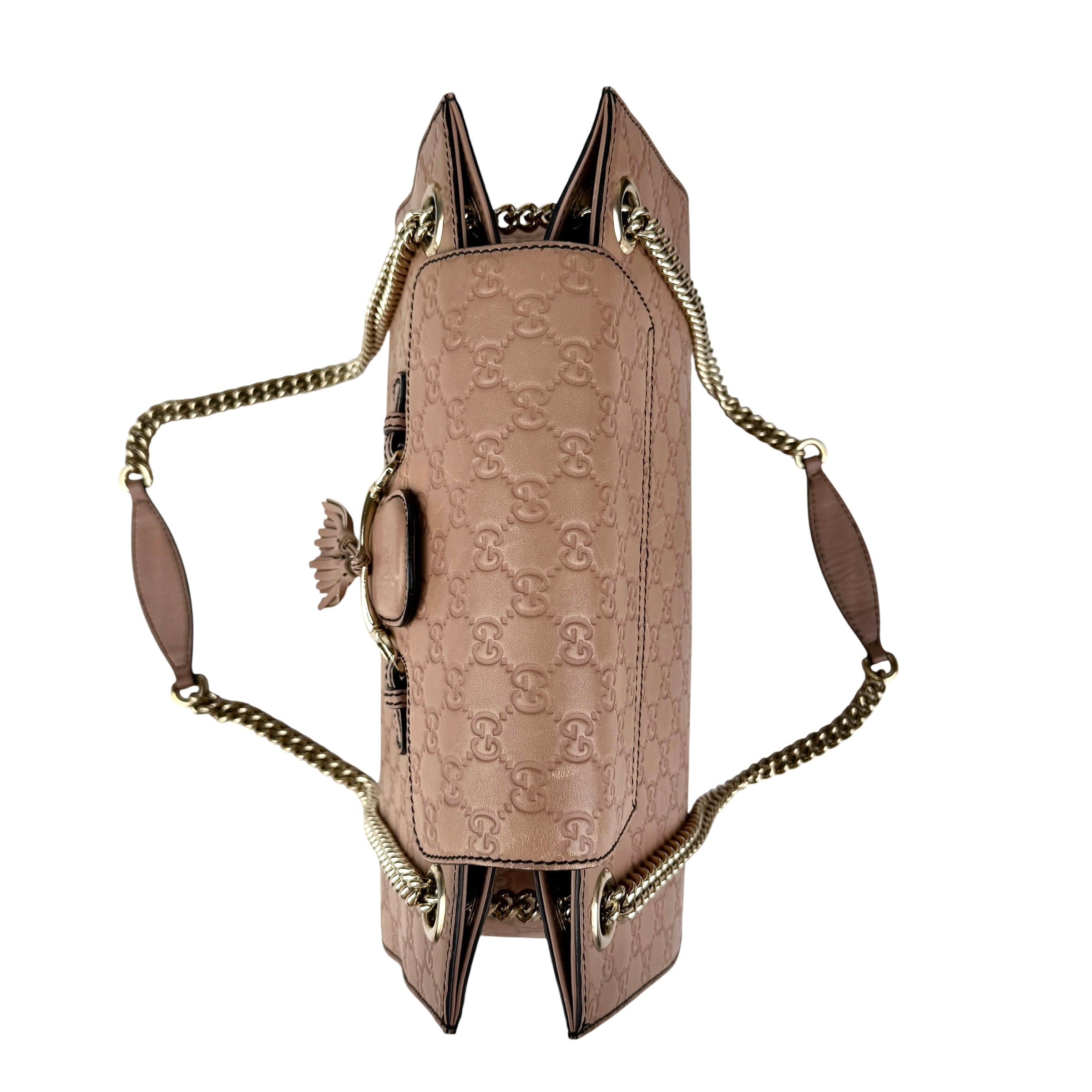 Gucci Camelia Guccissima Leather Emily Chain Shoulder Bag
