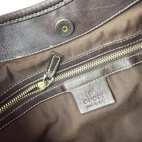 Gucci Beige/Ebony GG Fabric 85th Anniversary Bridle Bit Hobo Bag