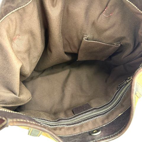 Gucci Beige/Ebony GG Fabric 85th Anniversary Bridle Bit Hobo Bag