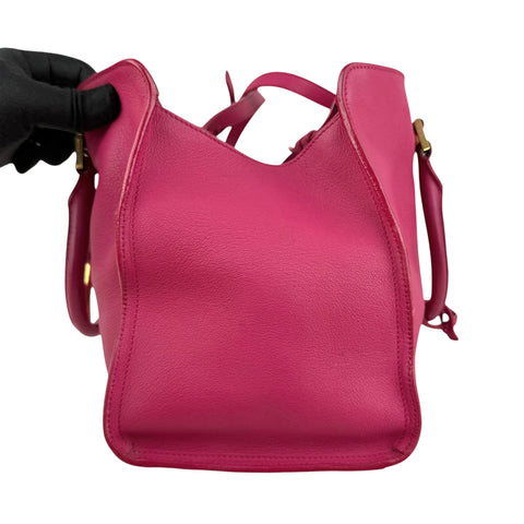 Saint Laurent Fuchsia Calfskin Leather Classic Medium Y Cabas Bag