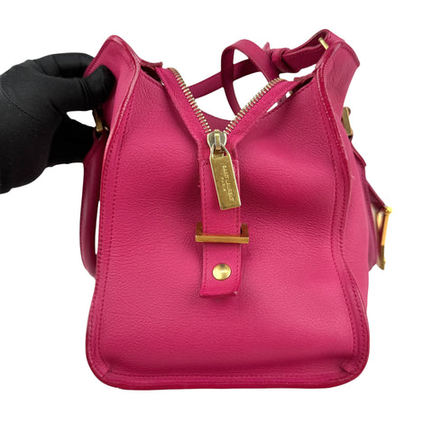 Saint Laurent Fuchsia Calfskin Leather Classic Medium Y Cabas Bag