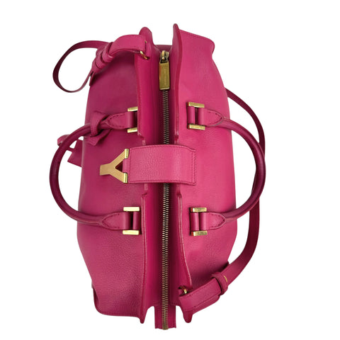 Saint Laurent Fuchsia Calfskin Leather Classic Medium Y Cabas Bag