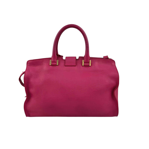 Saint Laurent Fuchsia Calfskin Leather Classic Medium Y Cabas Bag
