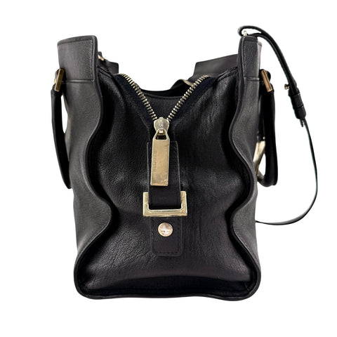 Yves Saint Laurent Black Calfskin Leather Cabas ChYc Bag