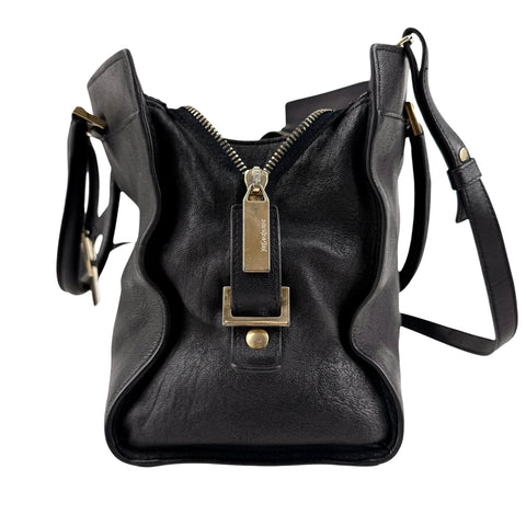 Yves Saint Laurent Black Calfskin Leather Cabas ChYc Bag