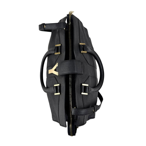 Yves Saint Laurent Black Calfskin Leather Cabas ChYc Bag