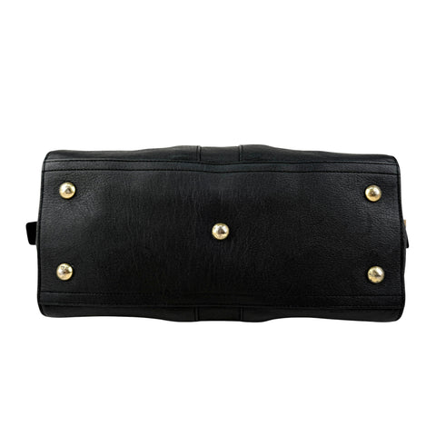 Yves Saint Laurent Black Calfskin Leather Cabas ChYc Bag