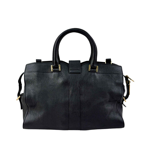 Yves Saint Laurent Black Calfskin Leather Cabas ChYc Bag