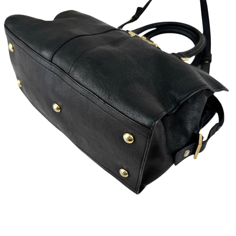 Yves Saint Laurent Black Calfskin Leather Cabas ChYc Bag