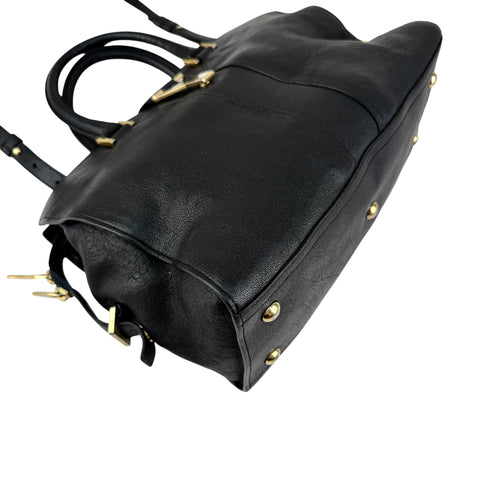 Yves Saint Laurent Black Calfskin Leather Cabas ChYc Bag
