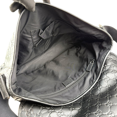 Gucci Black Guccissima Rubber Medium Messenger Bag