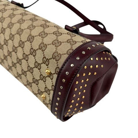 Gucci Beige/Ebony GG Canvas Bamboo Bullet Tote bag