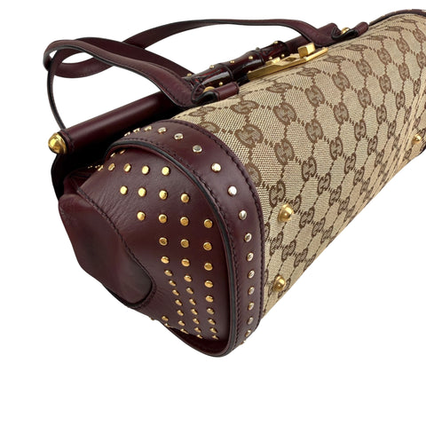 Gucci Beige/Ebony GG Canvas Bamboo Bullet Tote bag