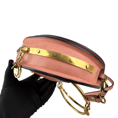Chloe  Calfskin Nile Bracelet Minaudiere Bag Washed Pink