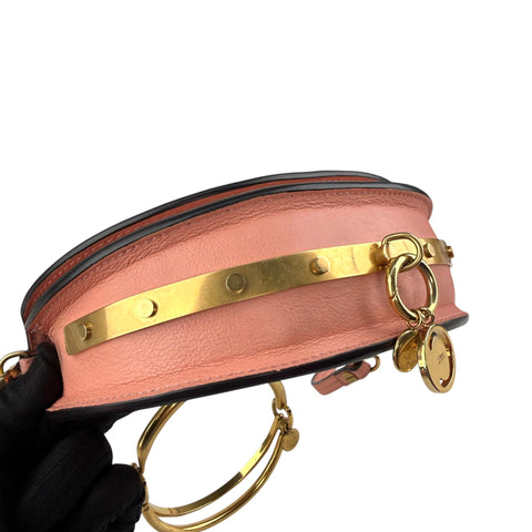 Chloe  Calfskin Nile Bracelet Minaudiere Bag Washed Pink