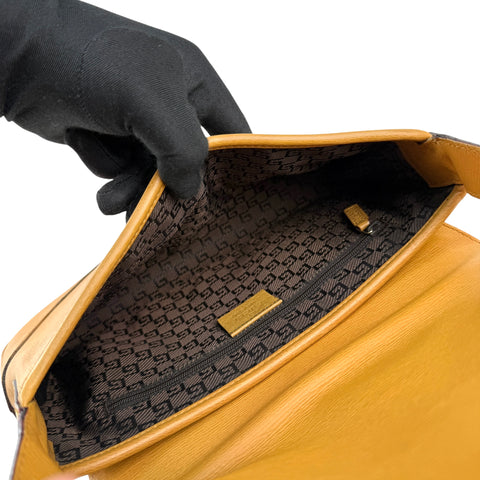 Gucci Jackie Caramel Tan Brown Leather Hobo Shoulder Bag