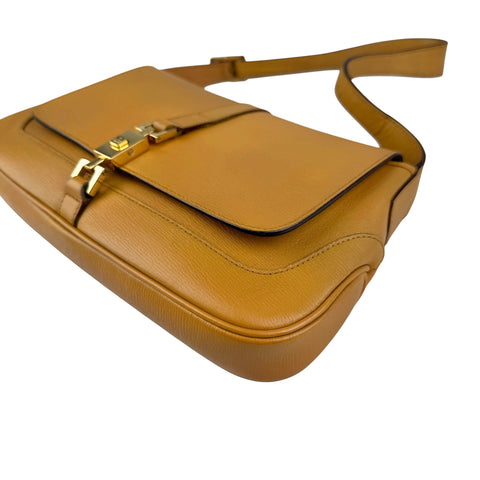 Gucci Jackie Caramel Tan Brown Leather Hobo Shoulder Bag