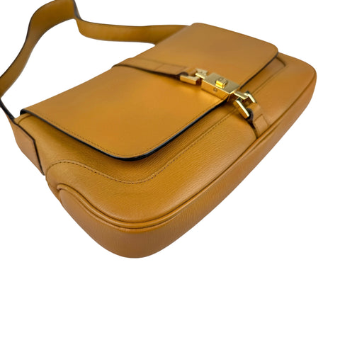 Gucci Jackie Caramel Tan Brown Leather Hobo Shoulder Bag