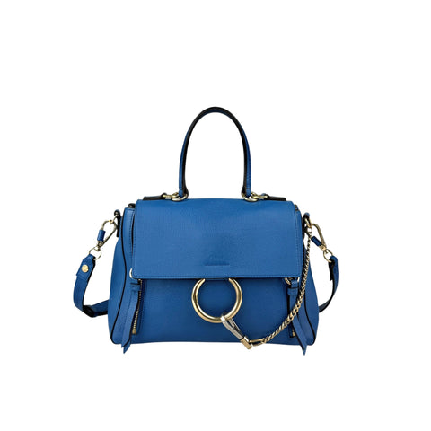 Chloé Crossbody Faye Day Navy Ink Blue Leather Shoulder Bag