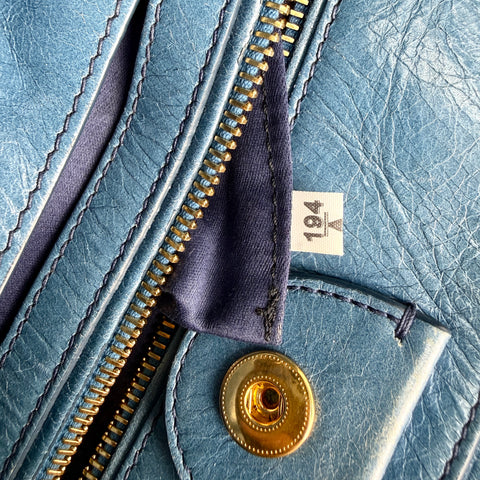 Miu Miu vitello shine double zip satchel