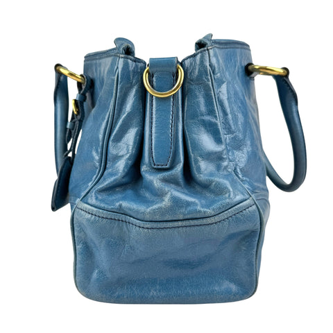 Miu Miu vitello shine double zip satchel