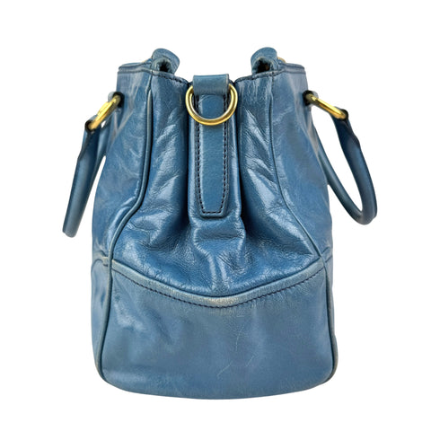 Miu Miu vitello shine double zip satchel