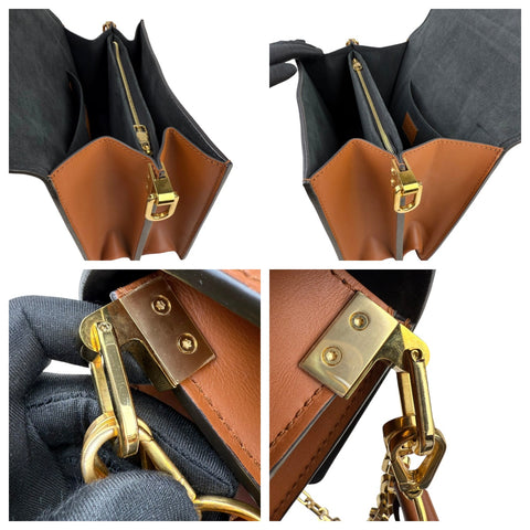 Louis Vuitton LV Dauphine MM Shoulder Bag Monogram Reverse Brown
