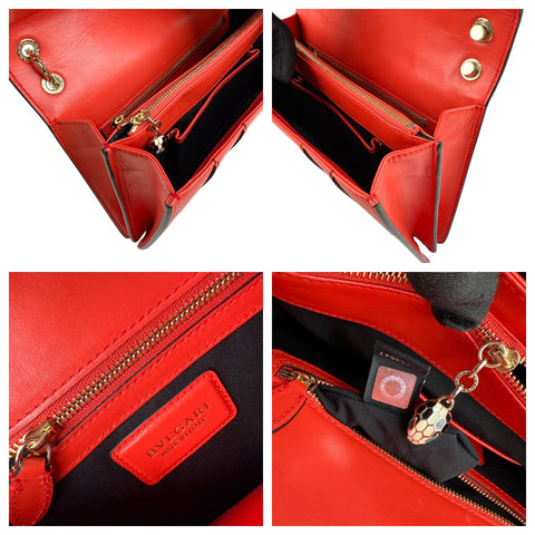 Bvlgari  Red Serpenti Forever Shoulder Bag