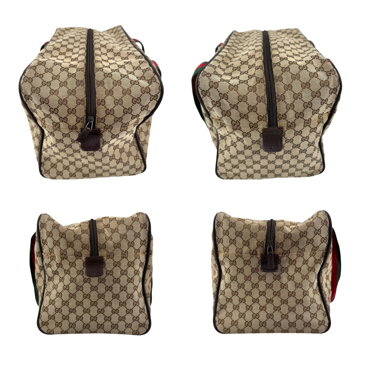 Pre-owned gucci-canvas-web-travel-bag