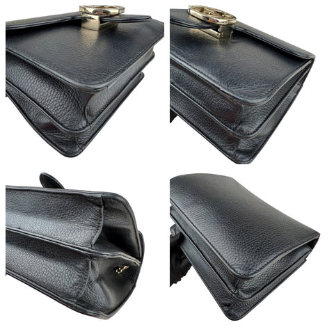 Gucci Handbag Bamboo Taurillon Leather Black Tote Bag Tophandlebag