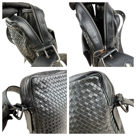 Pre-owned bottega-veneta-intrecciato-messenger-bag-front