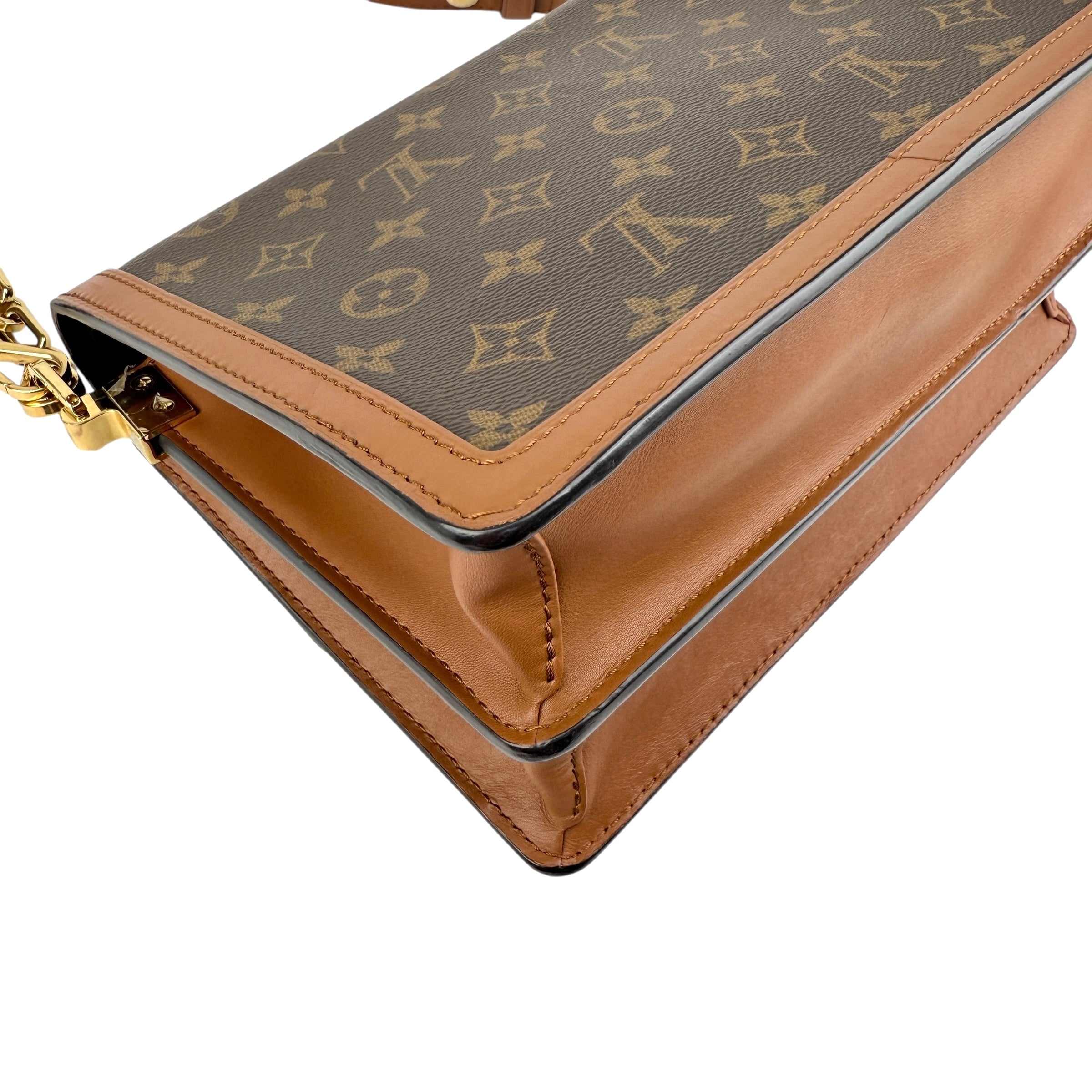 Pre-owned Louis Vuitton Dauphine Monogram Reverse Shoulder Bag Brown shoulder bag