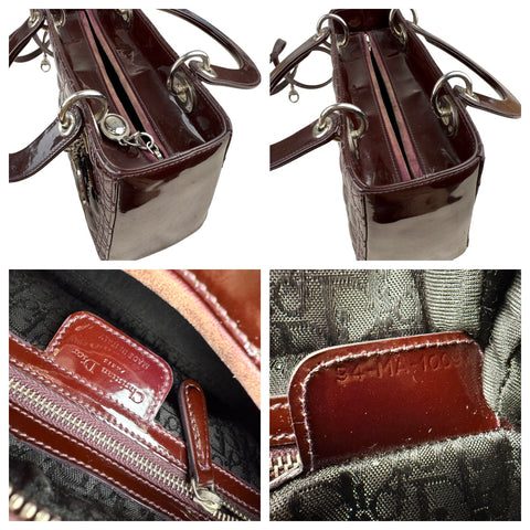 Dior Lady Dior patent leather handbag