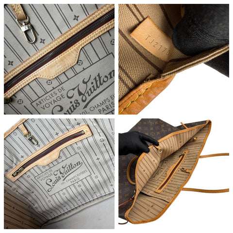 Louis Vuitton Neverfull Tote GM Brown Canvas Monogram