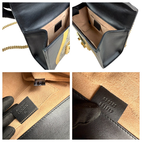 GUCCI Padlock GG Supreme Chain Shoulder Bag PVC