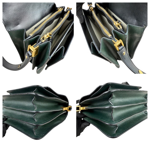 Marni Trunk Black Olive Leather Trunk Handbag