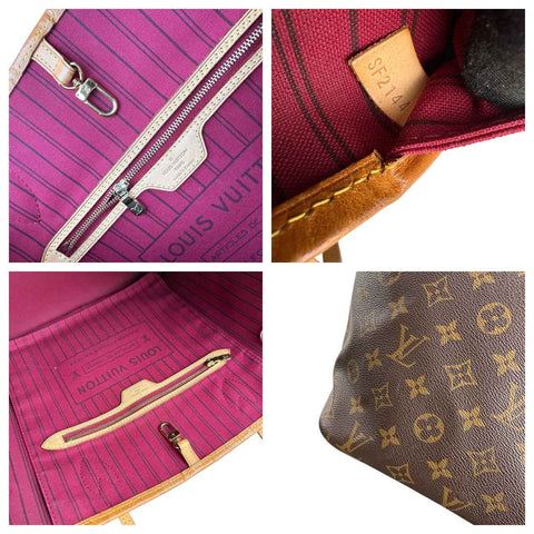 Louis Vuitton Neverfull Tote MM Brown Canvas Monogram