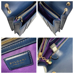 Pre-owned bvlgari-serpenti-leather-shoulder-bag-front-view