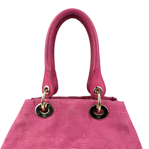 Pre-owned Dior Pink Fabric Bag With Leather Handle bag