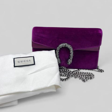 Gucci  Dionysus Super Mini velvet handbag