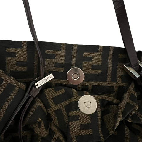 Fendi Logo Shopper Tote Cloth Tote - Loop Vintage