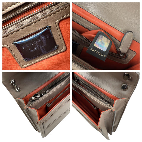 Bulgari Serpenti Forever Moonrock Leather Handbag