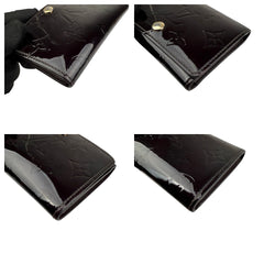 Pre-owned Louis Vuitton Amarante Monogram Vernis Card Holder
