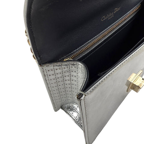 Christian Dior Diorama Metallic Micro Cannage Patent Bag
