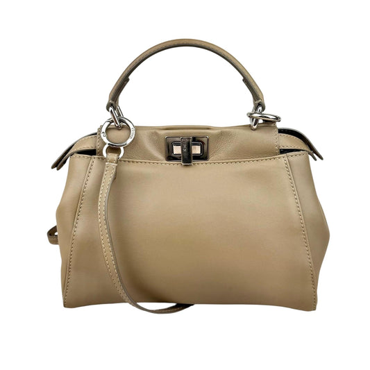 Fendi Peekaboo 2WAY Shoulder Bag Hand Bag Beige
