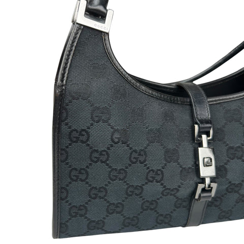 Gucci Jackie Vintage black cloth handbag detail view