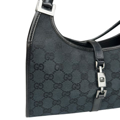 Gucci Jackie Vintage black cloth handbag detail view