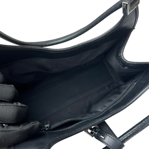 Gucci Jackie Vintage black cloth handbag interior view